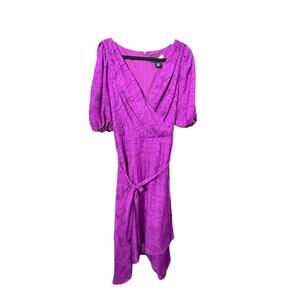 DKNY A Line MIDI Dress lace overlay Sz 14 back zipper